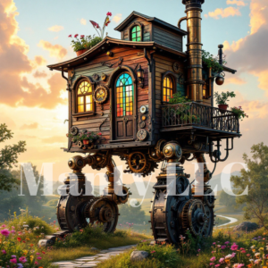 In A Sun-drenched Meadow, A Whimsical House Stands