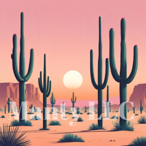Desert Vibes Cactus and Sunset Prints